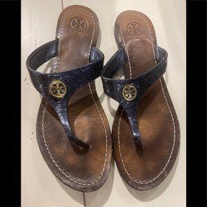 Tory Burch blue sandals size 9 in excellent condition